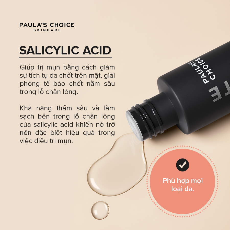 Dung Dịch Tẩy Tế Bào Chết 2% BHA Paula's Choice Skin Perfecting 2% BHA Liquid Exfoliant + Tặng Túi Đựng Mỹ Phẩm Cao Cấp