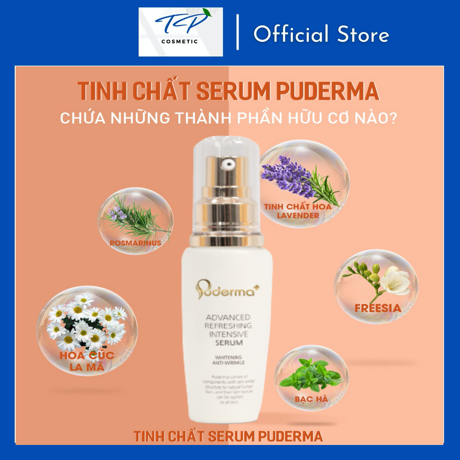 Combo dưỡng da chuyên sâu: Toner Puderma 130ml, Serum Puderma 60ml và Kem đêm Puderma 50 ml giúp dưỡng ẩm