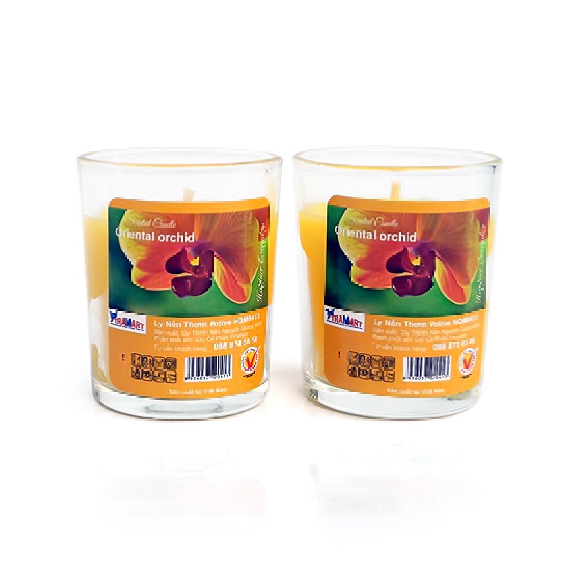 Hộp 6 ly nến thơm votive Miss Candle FTRAMART NQM0413 Oriental Orchid (Hương hoa lan)