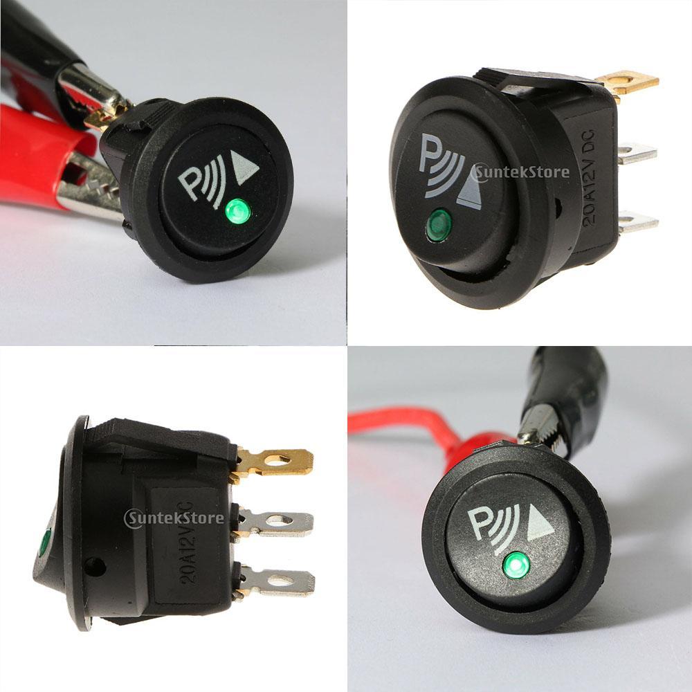 3x12V Front Rocker Wireless Parking Sensor Switch Button Kits for Car Rv