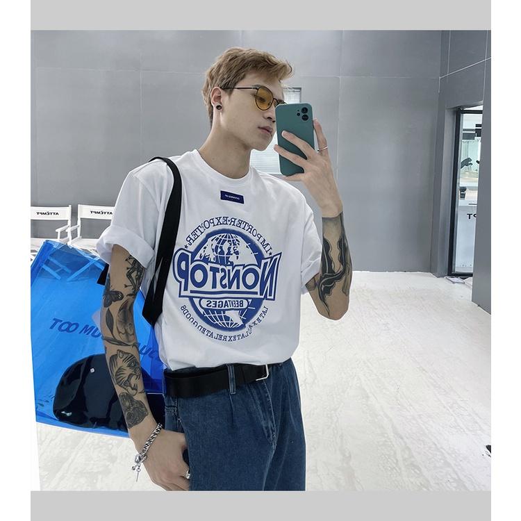 Áo thun tay lỡ phông Unisex nam nữ Cotton oversize form rộng NONSTOP