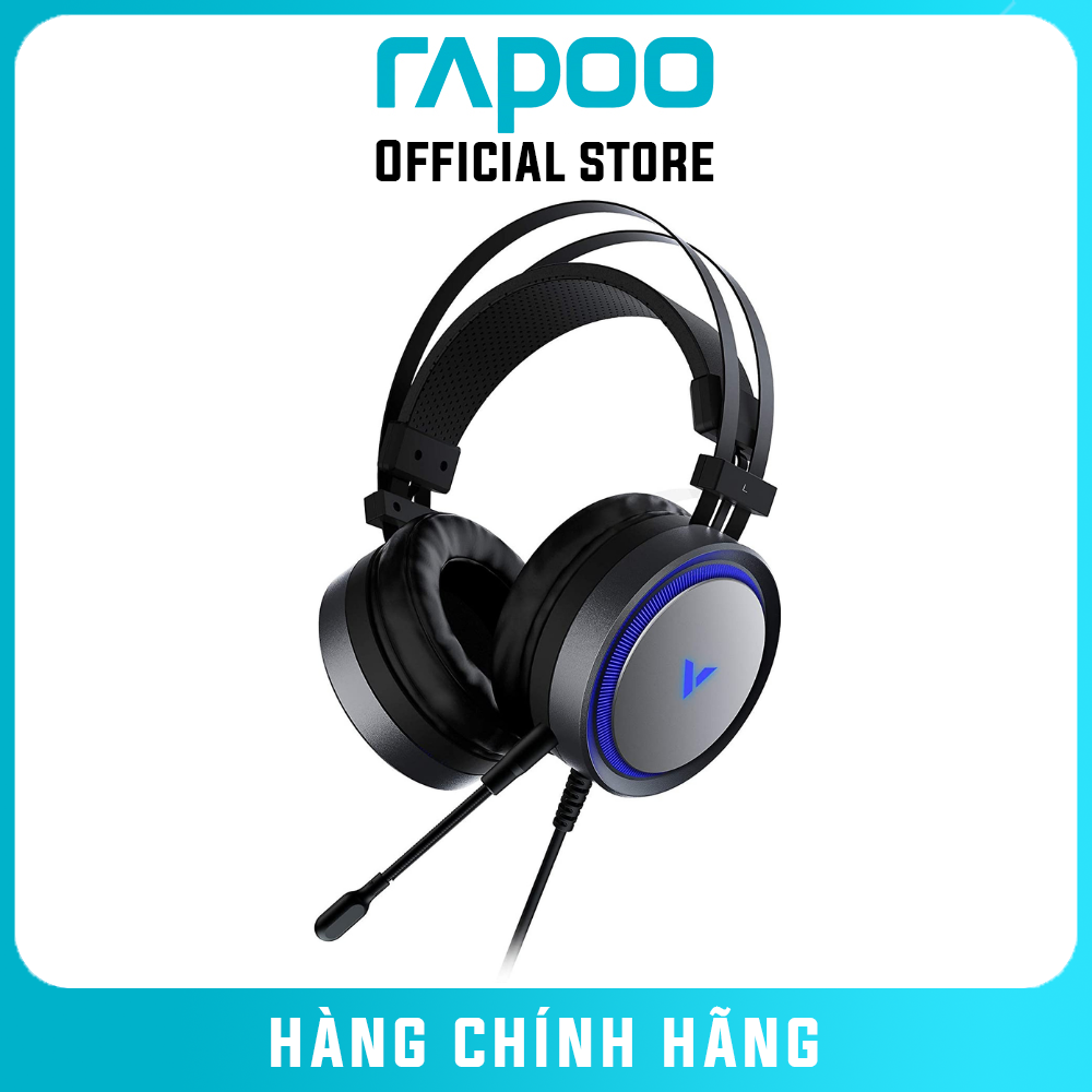 Tai Nghe Gaming Chụp Tai RAPOO VH530 Âm Thanh 7.1, Đèn LED 16 Triệu Màu, Micro Khử Ồn ENC - Hàng Chính Hãng