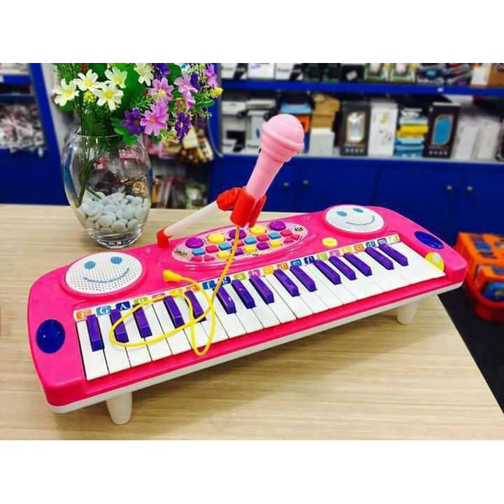 Đàn Organ Điện tử 37 phím, đàn Piano cho bé thỏa sức sáng tạo với âm nhạc - Tặng kèm micro thu âm chất lượng cao cho bé
