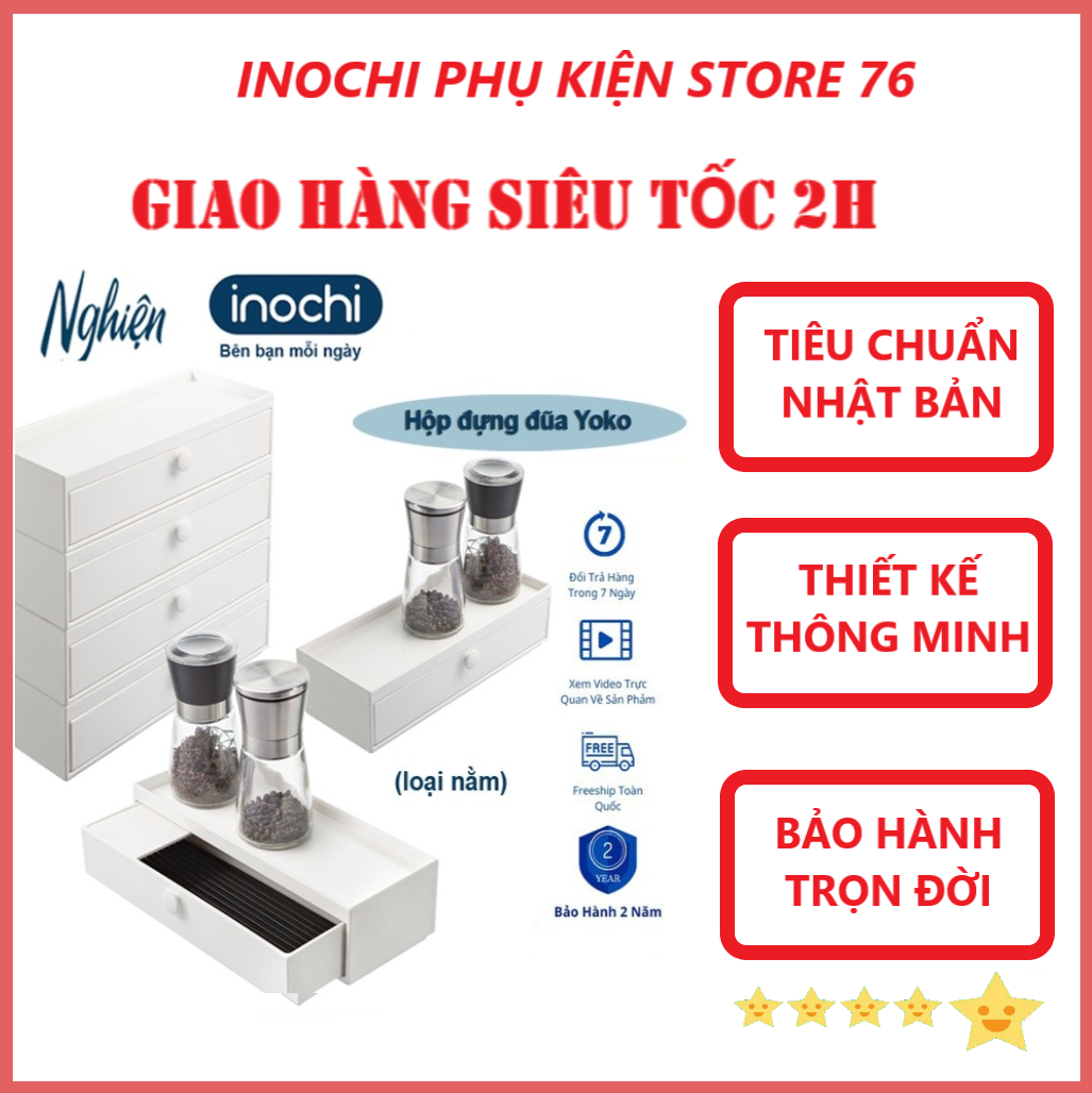 Hộp Đựng Đũa YoKo Sản Xuất Theo Tiêu Chuẩn Nhật Bản ( Tặng Kèm Khăn Lau PaKaSa ) - Hàng Chính Hãng - màu ngẫu nhiên