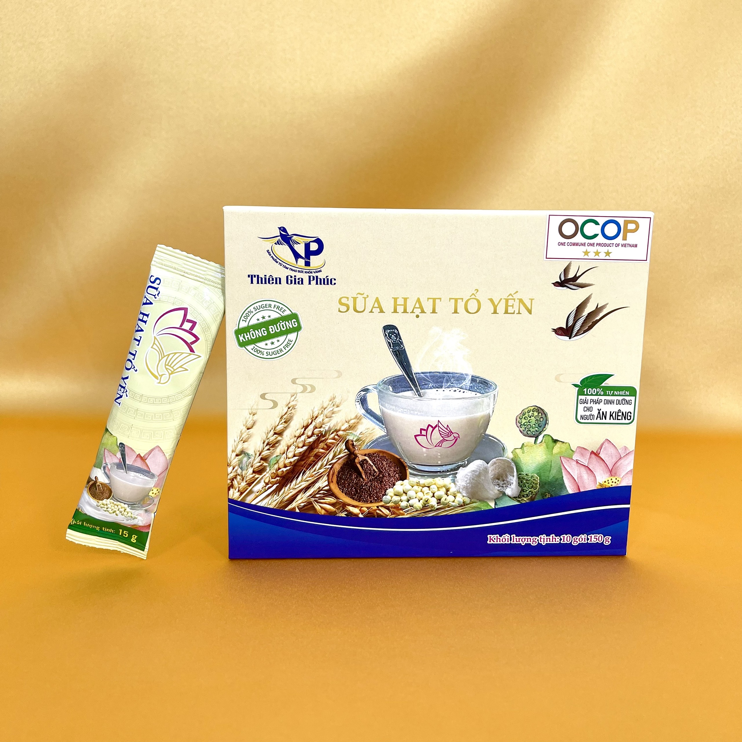 Sữa hạt tổ yến Thiên Gia Phúc 150g 10 gói (Hộp cứng)