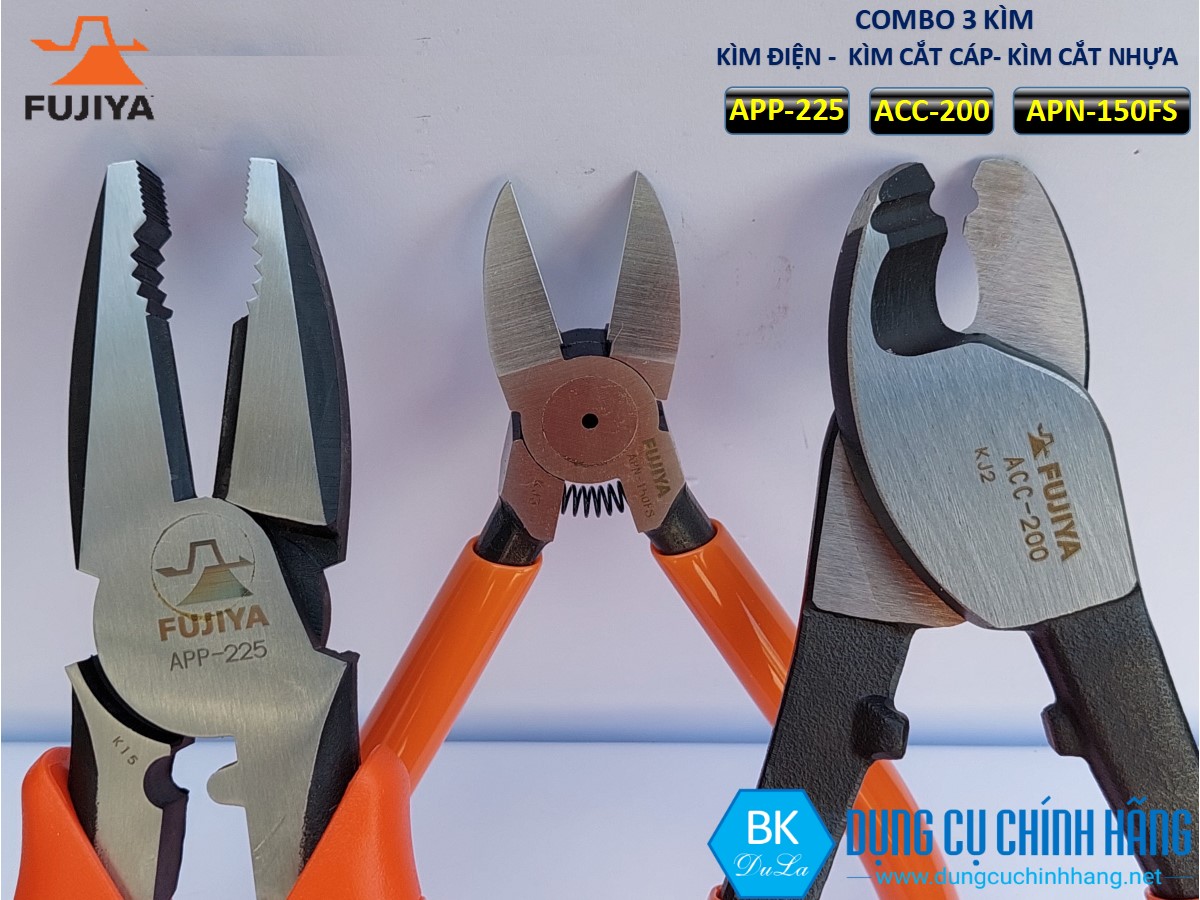Kìm cắt dây cáp IV 8inch / 200mm Fujiya ACC-200 - kềm cắt dây tiêu chuẩn Nhật Bản
