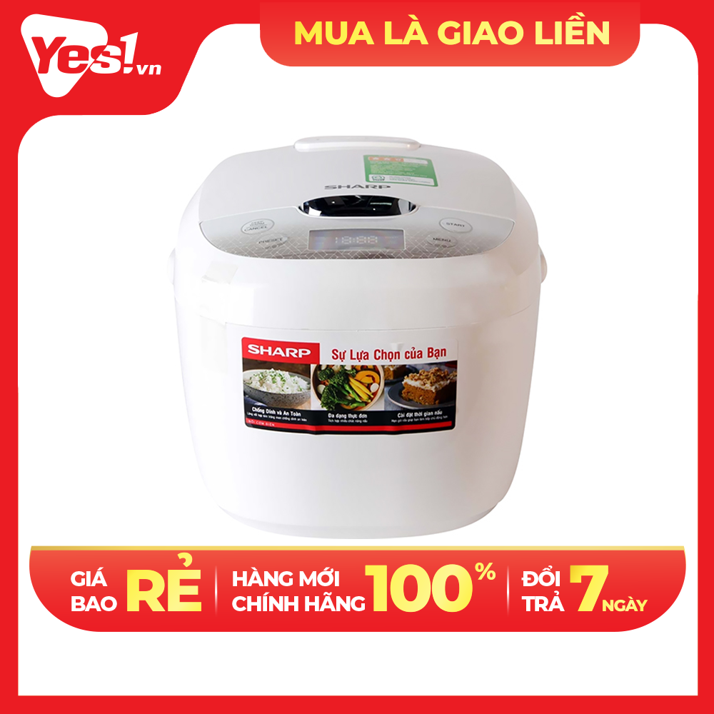 Nồi Cơm Điện Tử Sharp KS-COM186EV-GL (1.8L) - Hàng chính hãng