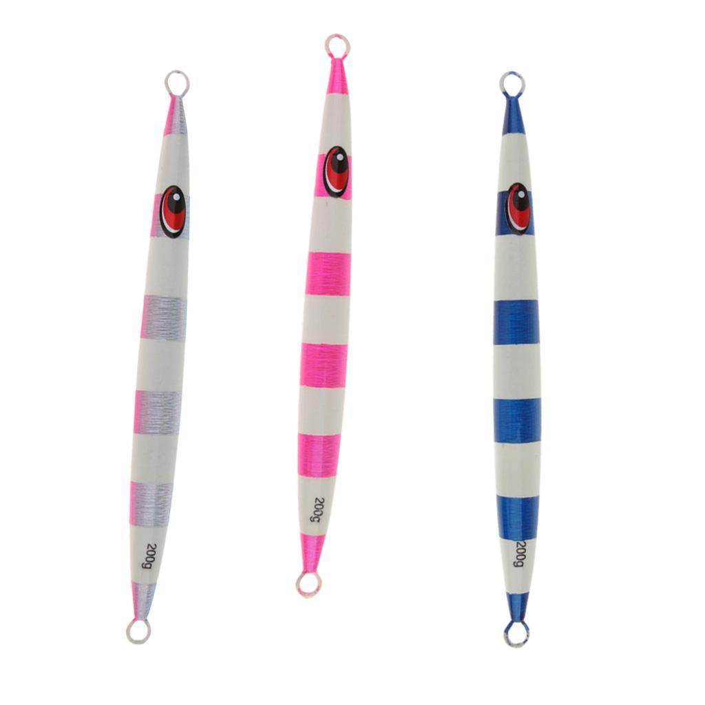 200g 19.8cm Metal Fishing Lure Vertical Jigging Bait Hard Heavy Weight Bait Crankbait for Casting