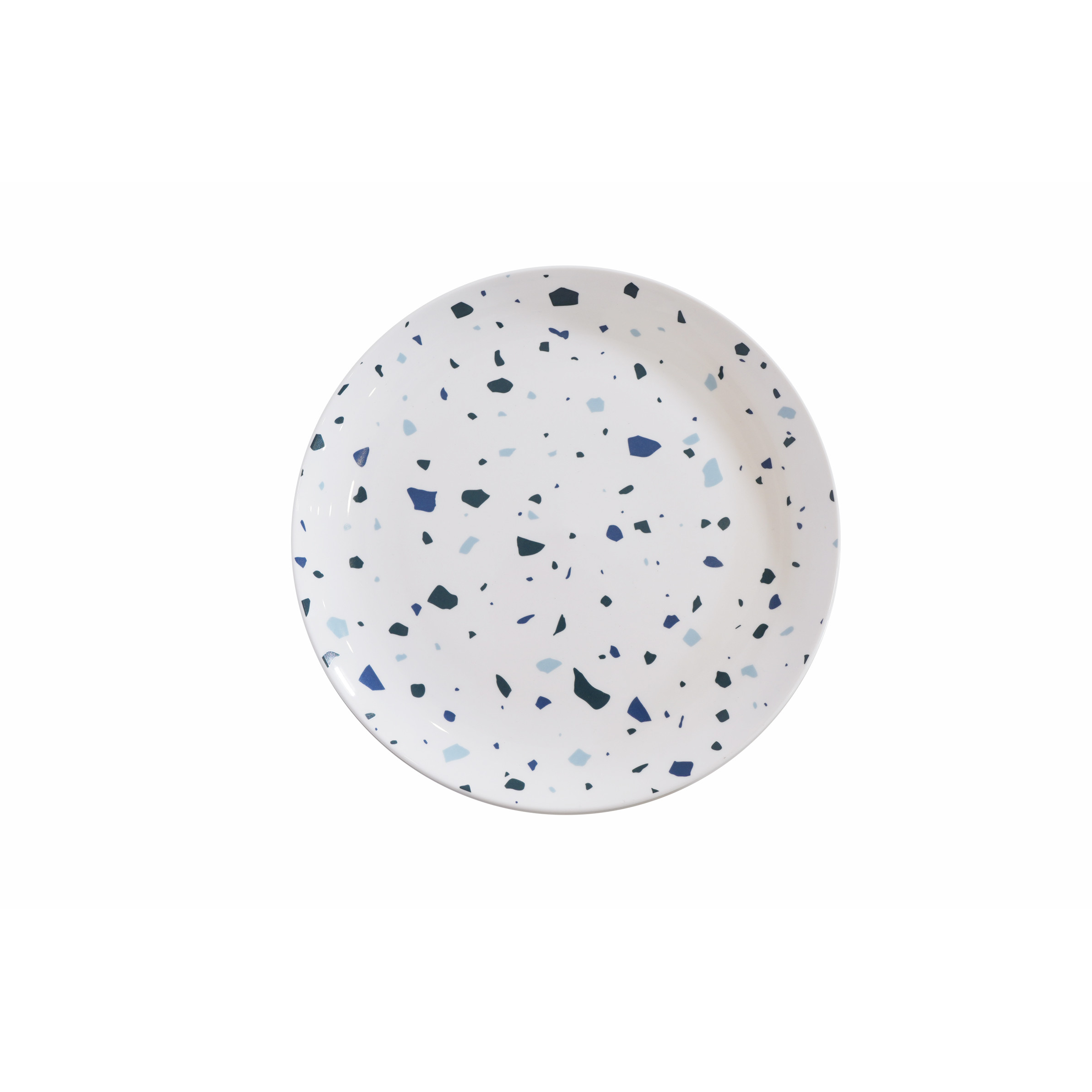 Đĩa JYSK Terrazzo sứ trắng hoạ tiết Ø25.3x2.7cm