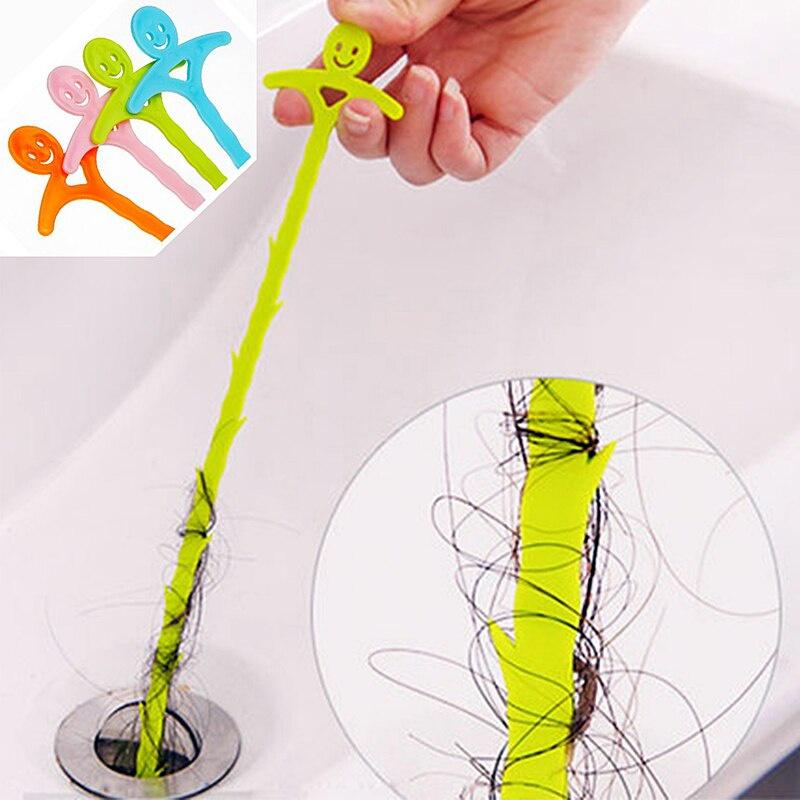 51CM Hair Dredge Hook Toilet Drain Cleaning Hook Bathroom Kitchen Useful Tool Unclog Sink Tub Scourer Household Hair Removal