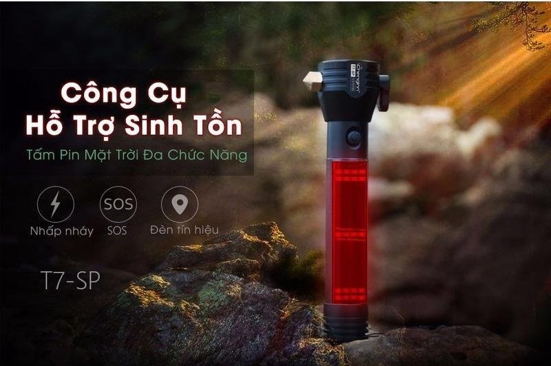 Đèn Pin Sinh Tồn SOLAR POWER LASTNIGH 10 Chức Năng Phù Hợp Nhiều Công Việc Và Lĩnh Vực Với Nhiều Chức Năng Khác Nhau