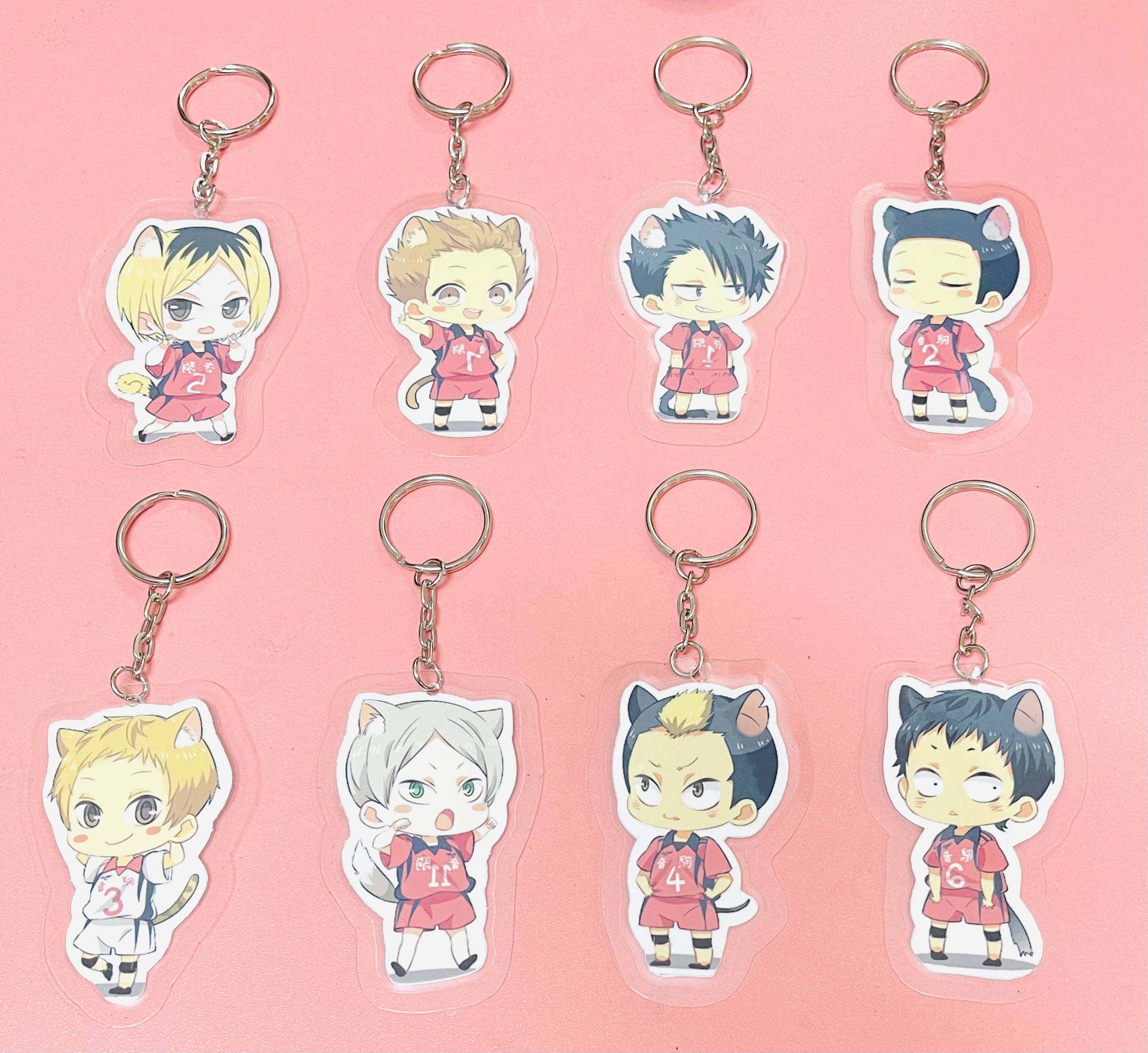 Set 8 Móc khóa cắt tỉa Haikyuu