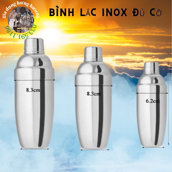 Bình shaker inox - bình lắc inox - bình shake inox 350ml