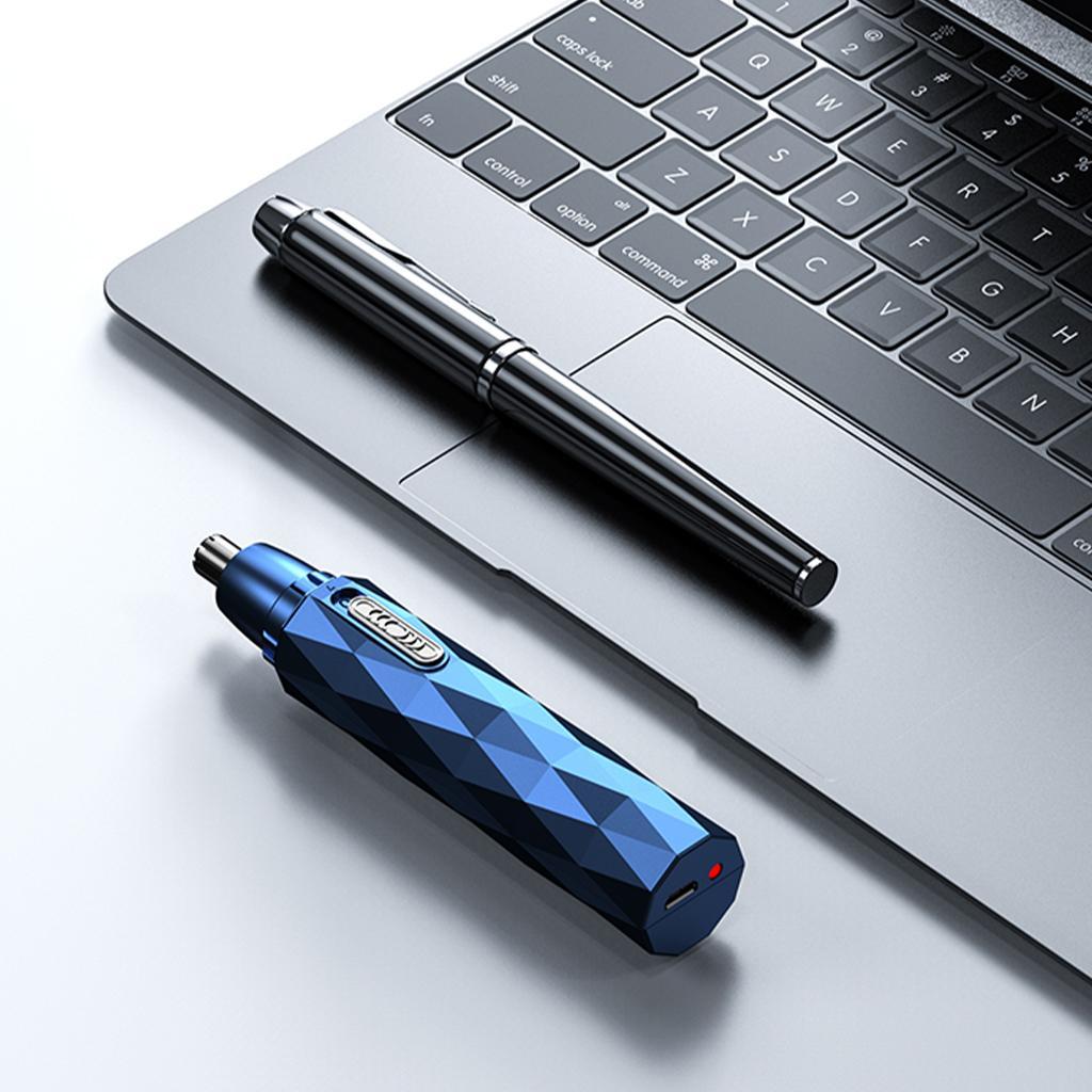 Electric Nose Hair  Nostrils Ears  Grooming Blue Single Head