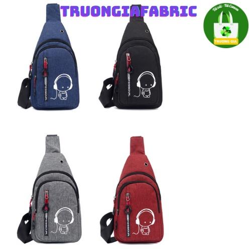 Túi nylon đeo ngực đeo thắt lưng túi đeo vai túi phát quang Màu Xanh dáng thể thao giải trí Trương Gia