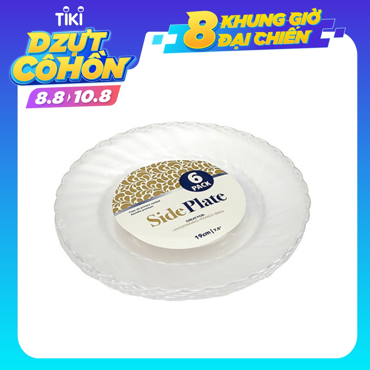 Bộ Dĩa Lót Trang Trí Hình Tròn Trong Suốt YT0006 (6 Cái)