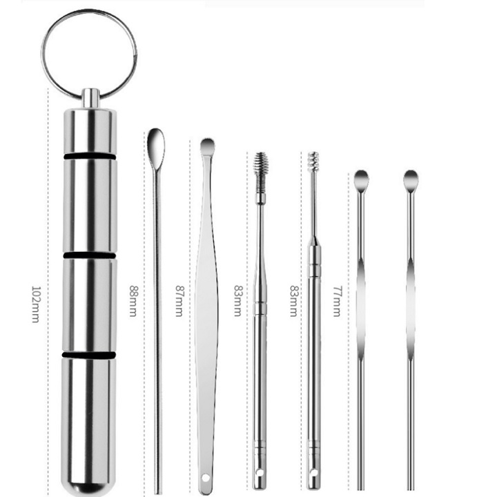 Tổng hợp bộ dụng cụ lấy ráy tai cho Bé, tich hợp đèn soi cho cảm giác siêu đỉnh