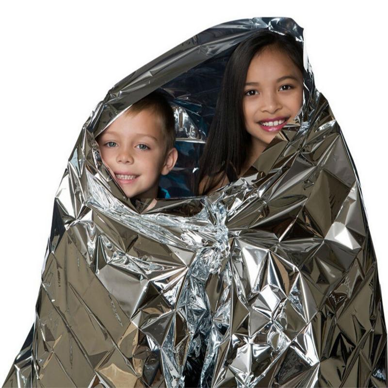 Khẩn cấp chăn mylar nhiệt ngoài trời tồn tại bộ sơ cứu giải cứu không gian lá trại đi lang thang leo núi Bug Out túi giữ nhiệt