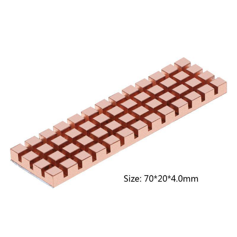 Bộ Tản Nhiệt Ổ Cứng Bằng Đồng Siêu Mỏng M.2 NGFF SSD 70x2 Cho M2 NVME NGFF 2280 PCIE SSD