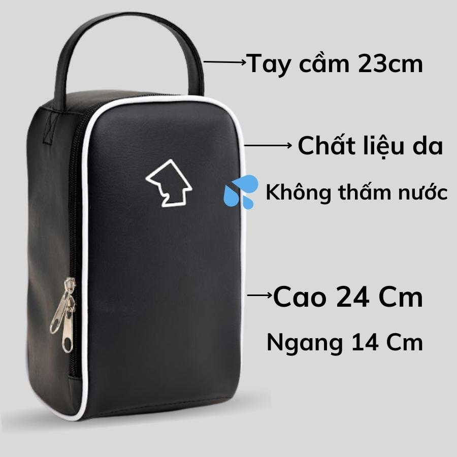 Bộ 3 hộp đựng cơm thủy tinh 400ml kèm túi DA simili giữ nhiệt XẢ KHO- CCR43LS-XA