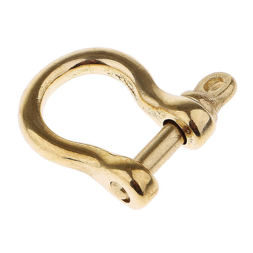 2 Pcs Brass O Shape Shackle Outdoor Rope Paracord Bracelet Buckle