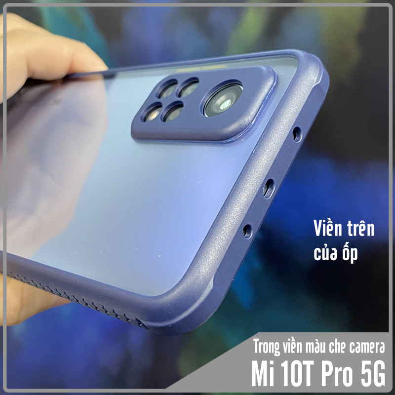 Ốp lưng cho Xiaomi Mi 10T Pro - Redmi K30S trong viền màu che camera 4 Gốc chống sốc