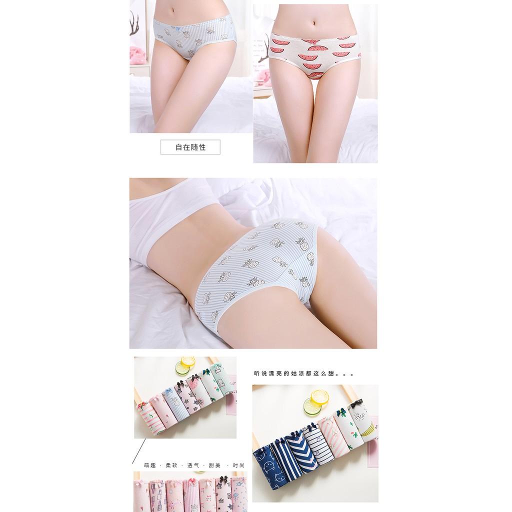 Quần Lót Nữ Cotton Hình Trái Cây Xuất Hàn Hàng Loại Đẹp.