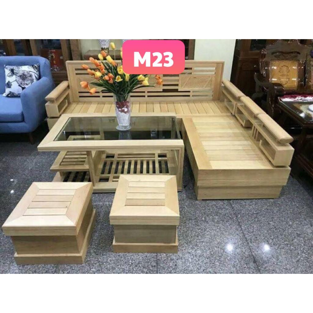 Bộ bàn ghế góc trứng nan gỗ sồi