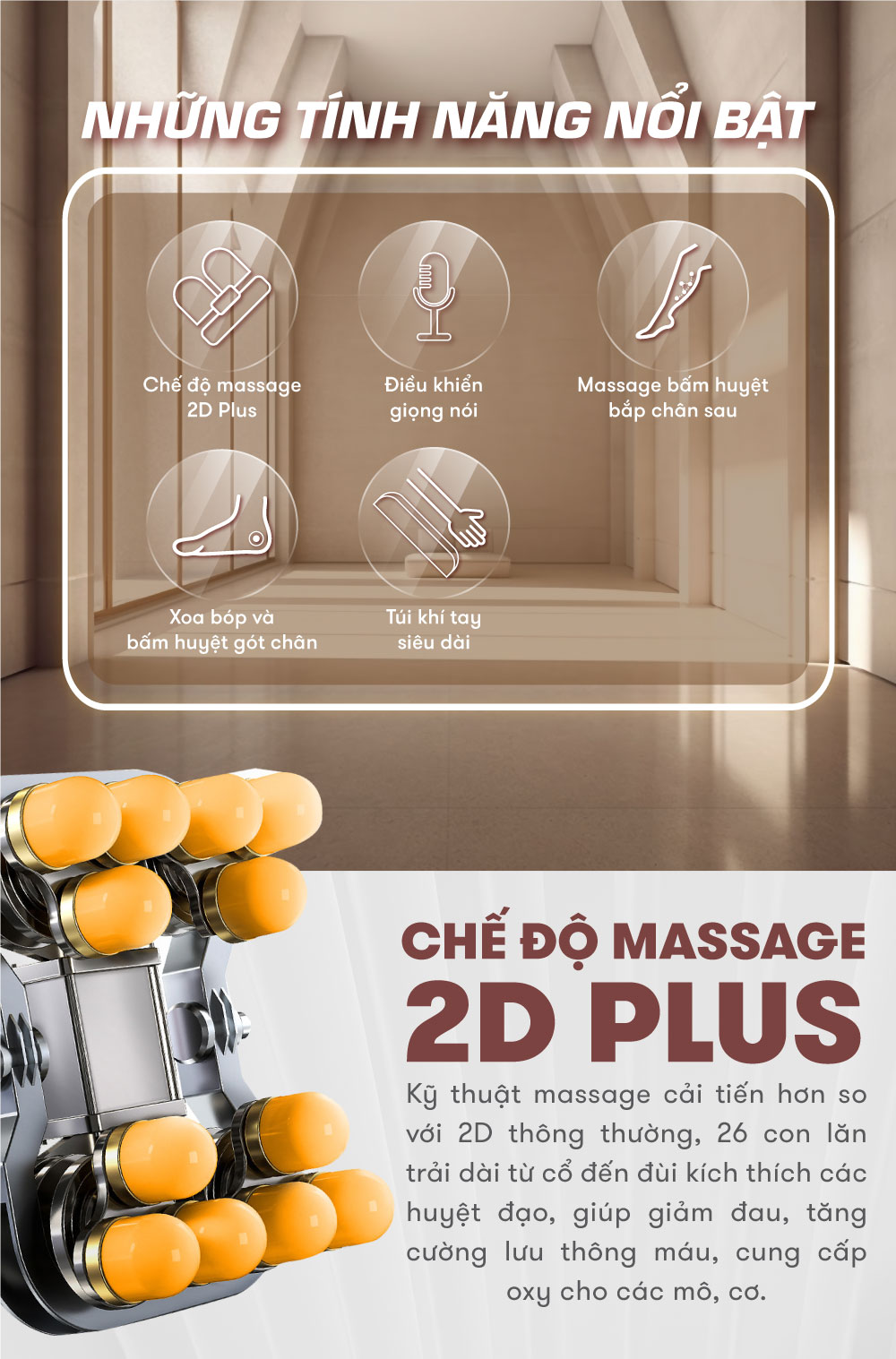 Ghế Massage Toàn Thân ELIP D5 Công nghệ 2D Plus