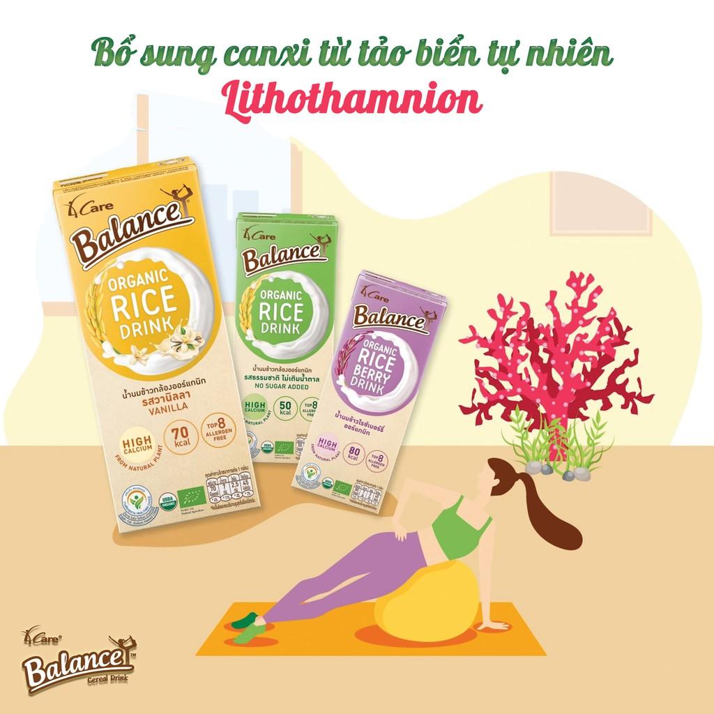 Sữa gạo hữu cơ hương dâu Thái Lan 4Care Balance Organic