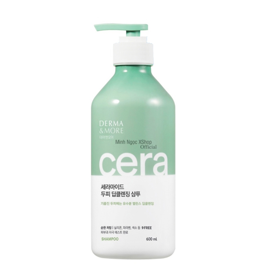 Dầu gội làm sạch sâu cho tóc dầu, bết Derma &amp; More Ceramide Hàn Quốc 600ml