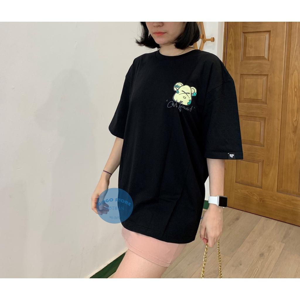 Áo thun unisex lưng gấu phát quang