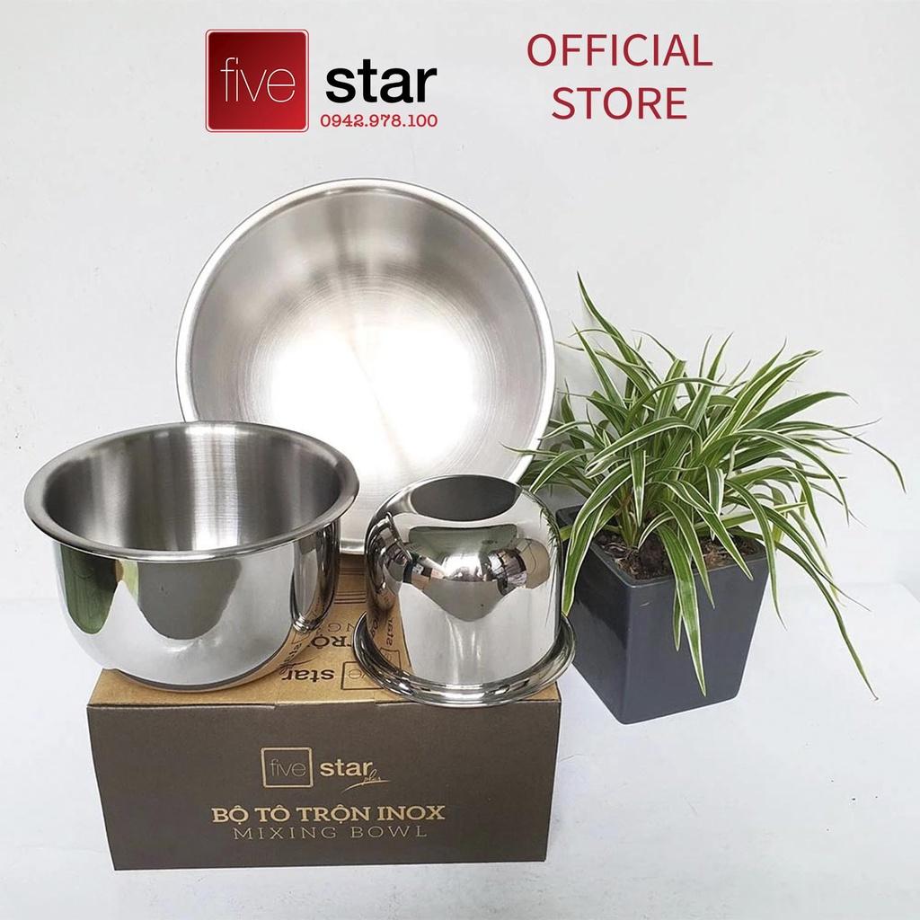 Bộ tô trộn Inox 304 FIVESTAR 3 món xuất Nhật FSTT001