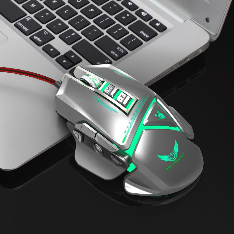 Chuột cơ gaming led RGB 3200DPI Macro X400 mechanical Gaming mouse 11 Key cho máy tính Laptop hàng nhập khẩu