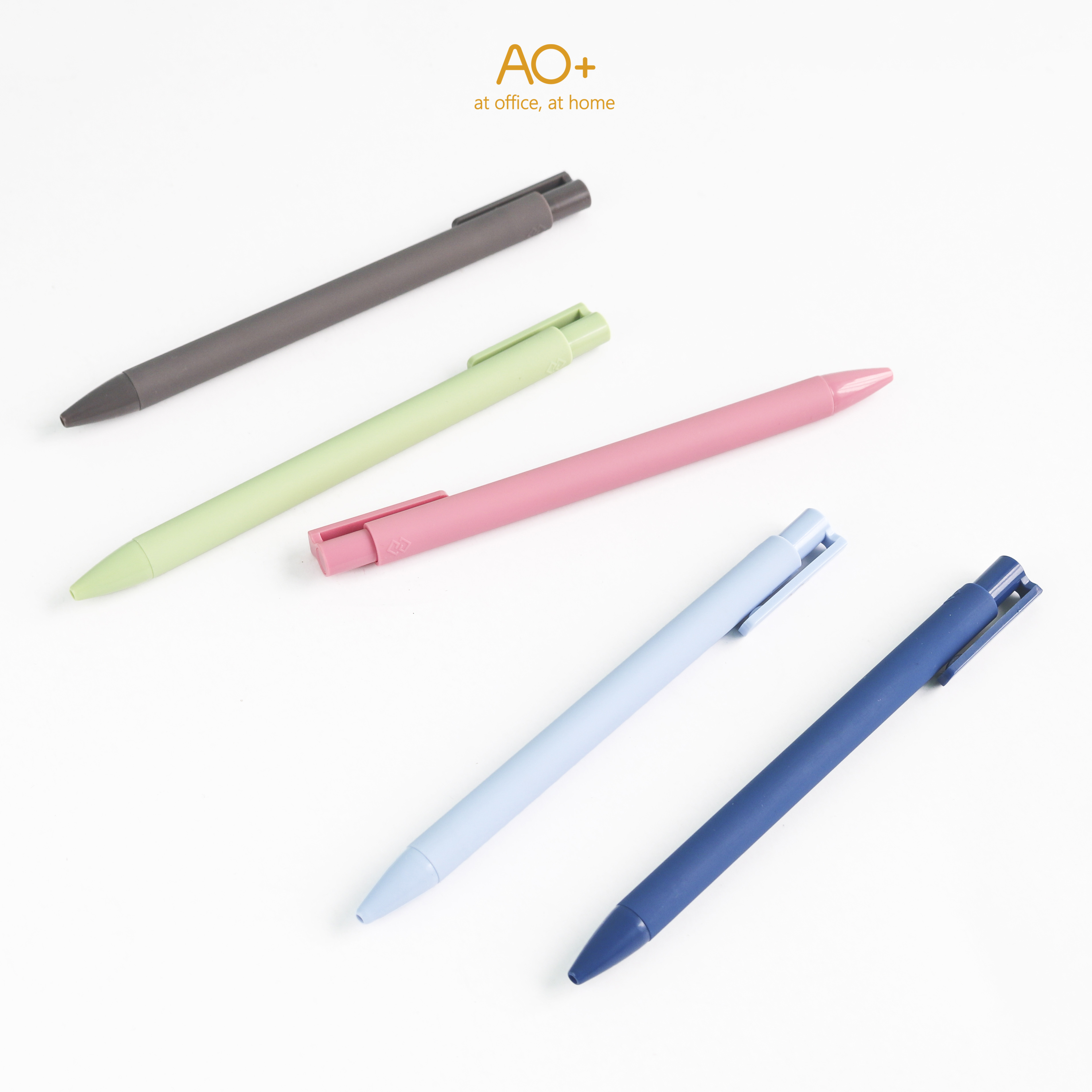 Bút Gel 0.5mm AO+ BG101, Bút Gel Mực Đen Nhanh Khô Thân Bút Nhiều Màu