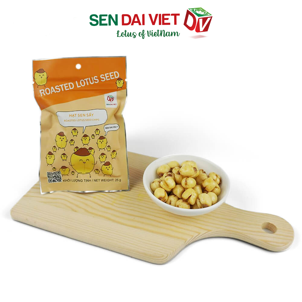 Hạt Sen Sấy- Nguyên Vị, Vị Phô Mai, ĐV- Sen Đại Việt- 2 Gói-Gói 25g