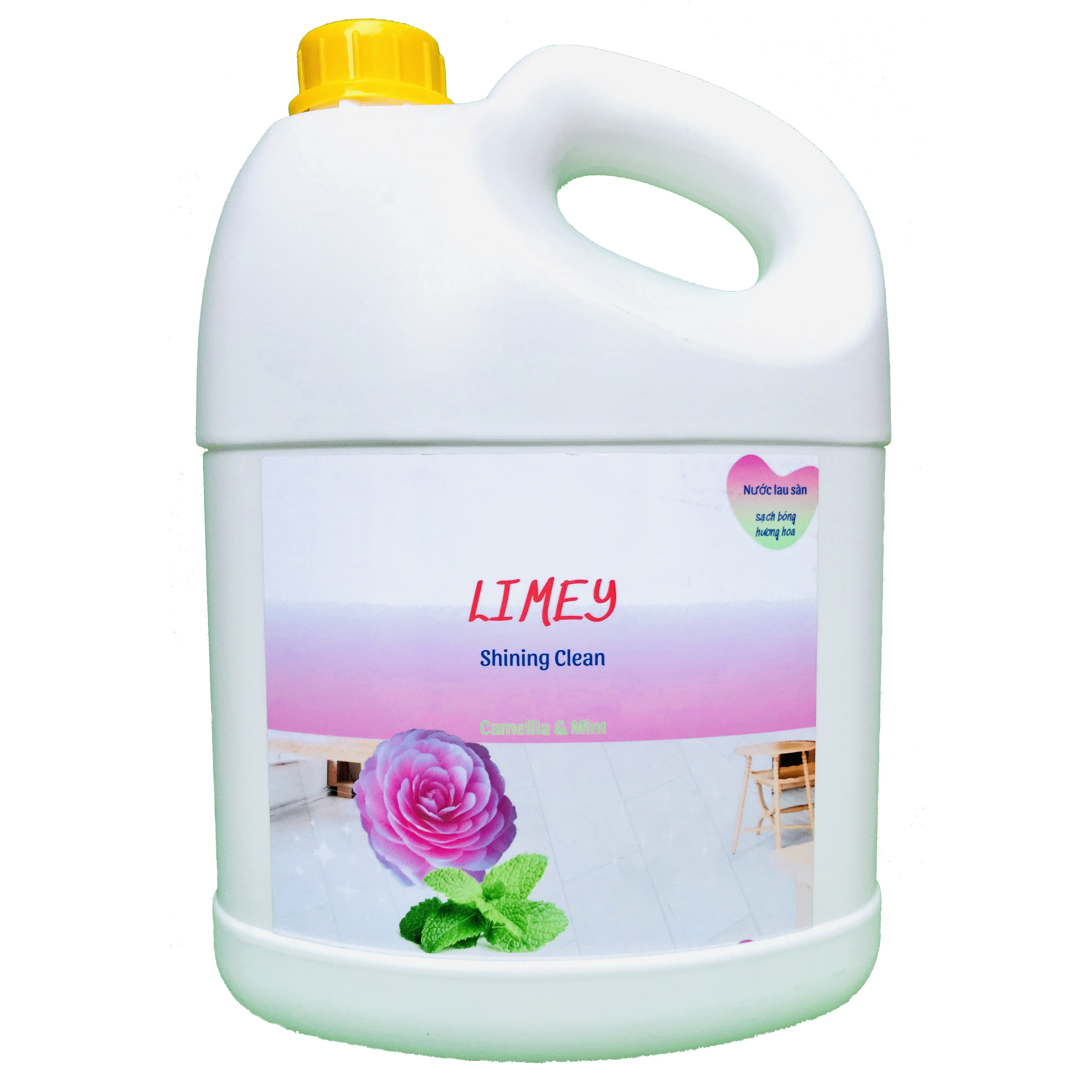 Nước lau sàn Limey Shining Clean hương hoa trà bạc hà (Camellia &amp; Mint)