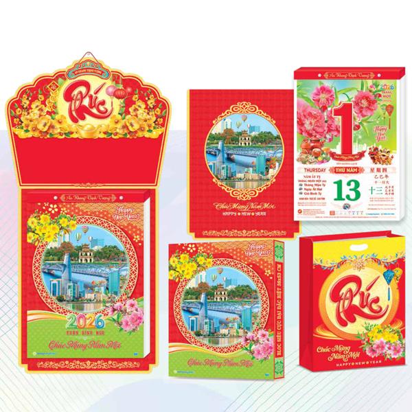 Lịch Bloc Siêu Cực Đại Đặc Biệt - Chủ Đề Phong Cảnh Việt Nam - Hồng Phúc An Khang - Hương Trang HT2