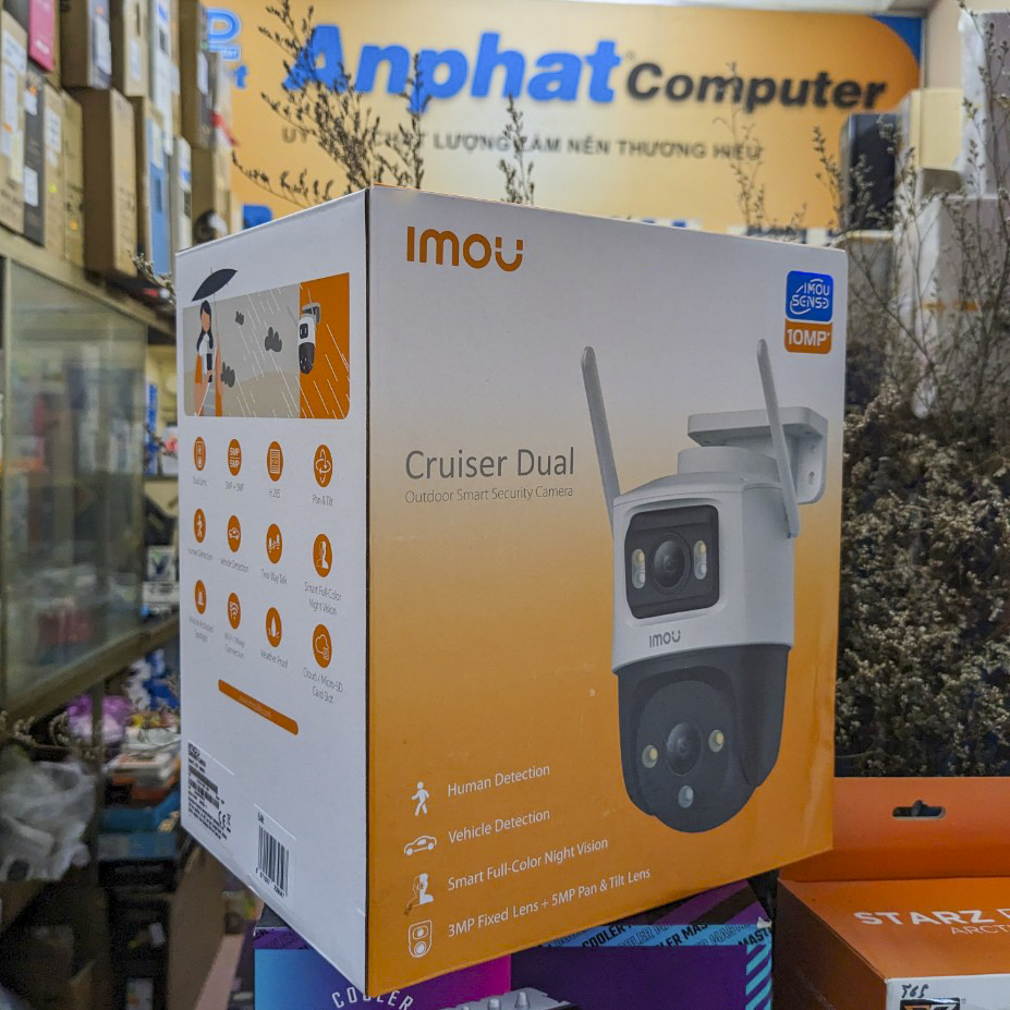 Camera Wifi IMOU Cruiser Dual 10MP IPC-S7XP-10M0WED Xoay 360 Ngoài Trời - Hàng Chính Hãng