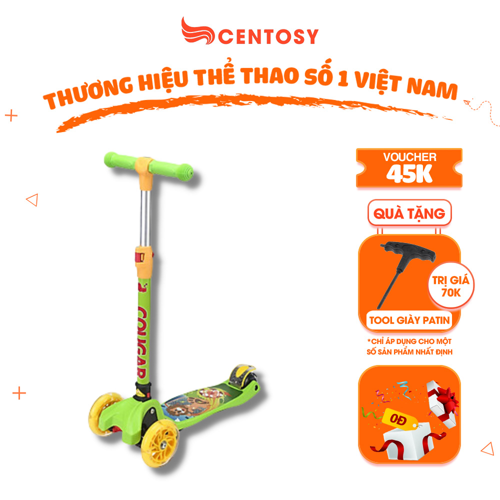 Xe Scooter Trẻ Em Cao Cấp Centosy MHBC 05 - In Hình Bắt Mắt, Có Đèn Nháy