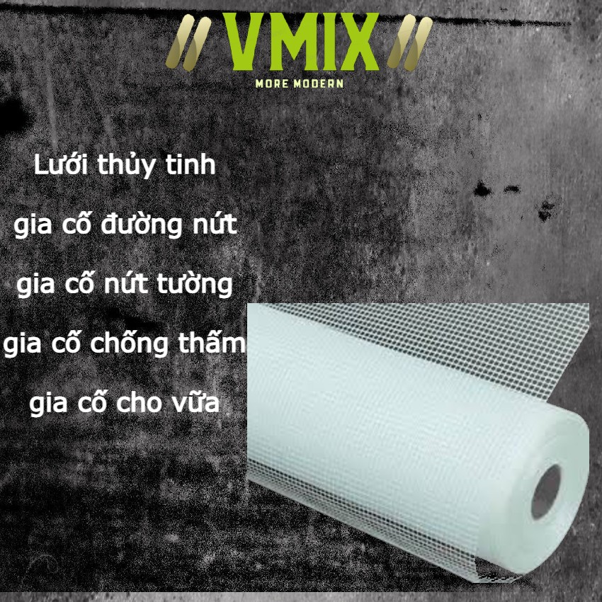 [1mx50m] Lưới thủy tinh gia cường chống thấm gia cường cho lớp vữa tô chống nứt dễ thi công kích thước 3mmx3mm.