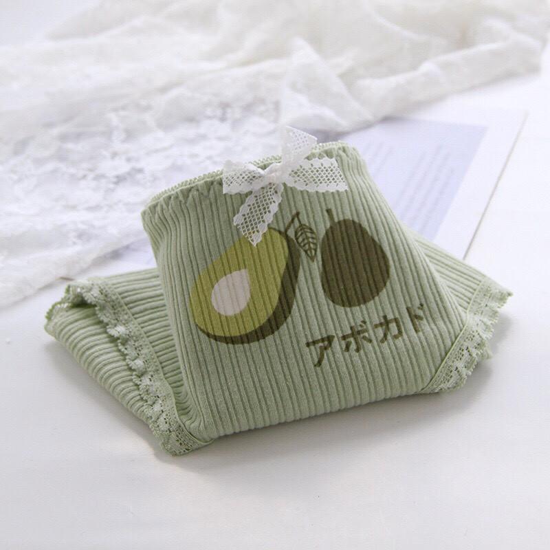 Quần Lót Cotton In Hình Quả Bơ Dễ Thương Cho Nữ