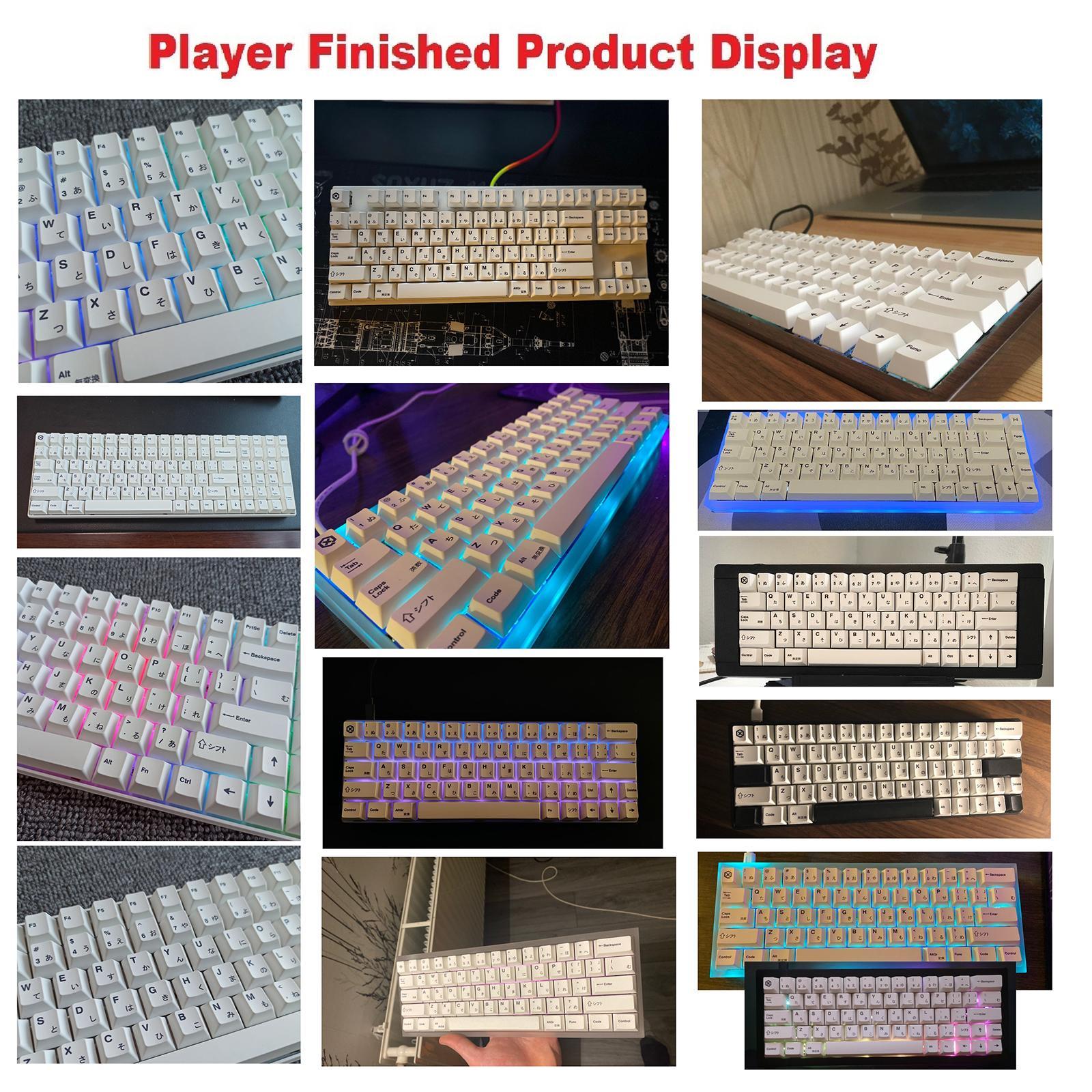 135-Key Minimalist Theme Keycaps DIY Parts for Cherry 108 keys Only Keycaps