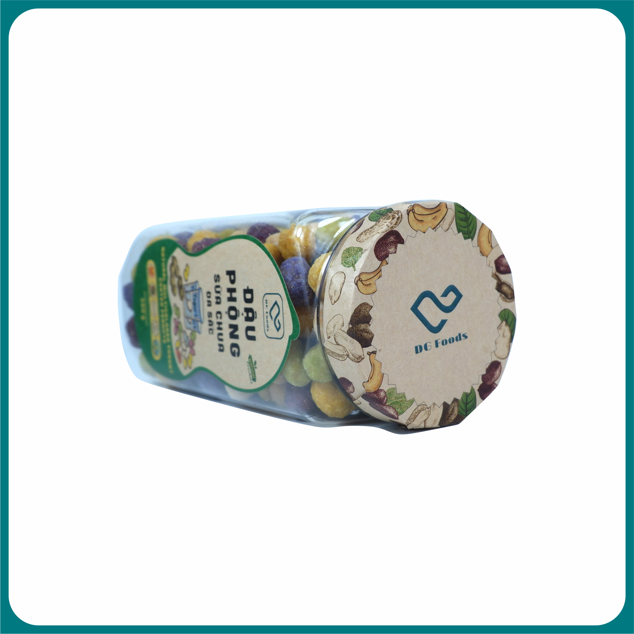Đậu phộng sữa chua 260g DGfoods/Natural multi-colored yogurt coated peanuts/ăn chay/Đặc sản Cần Thơ,HVNCLC