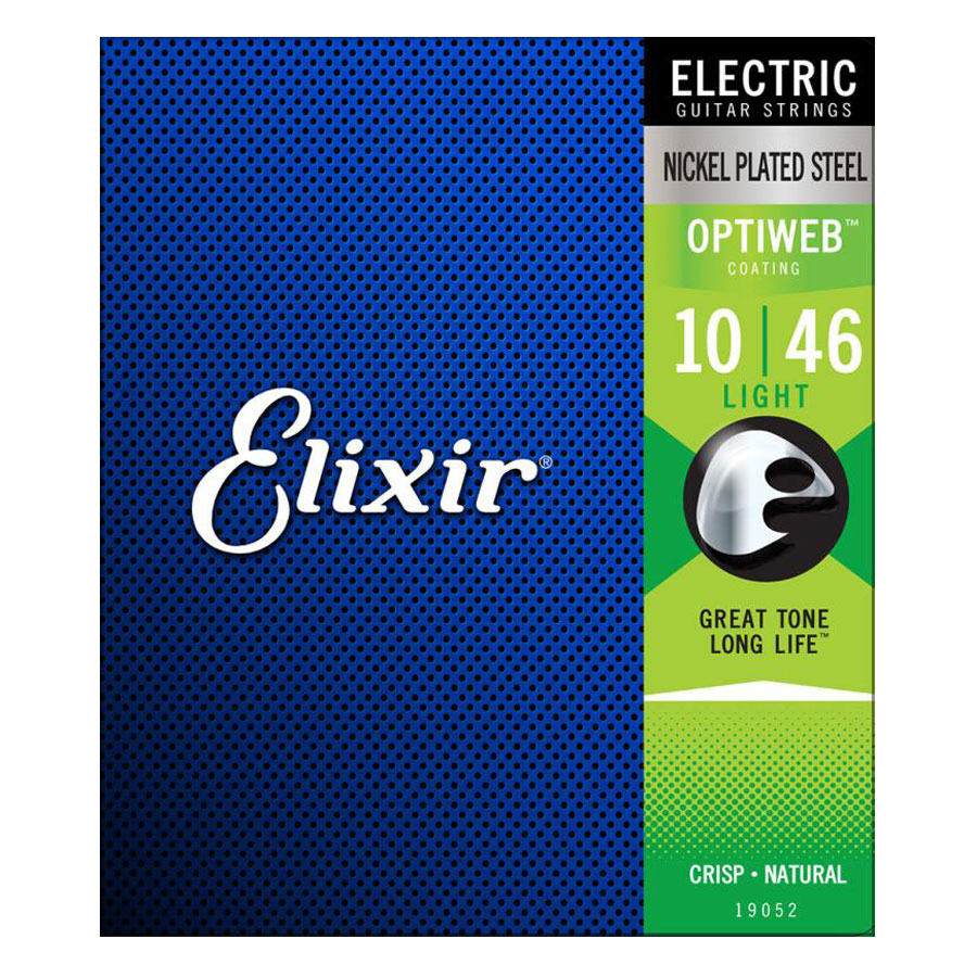 Bộ Dây Đàn Electric Guitar Strings Dây Guitar Điện cỡ 10 Phủ Lớp Optiweb Cao Cấp Elixir 19052