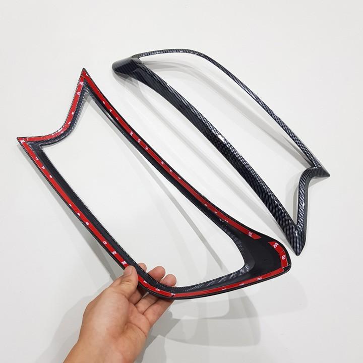 Bộ Ốp đèn Ford Ranger vân Carbon