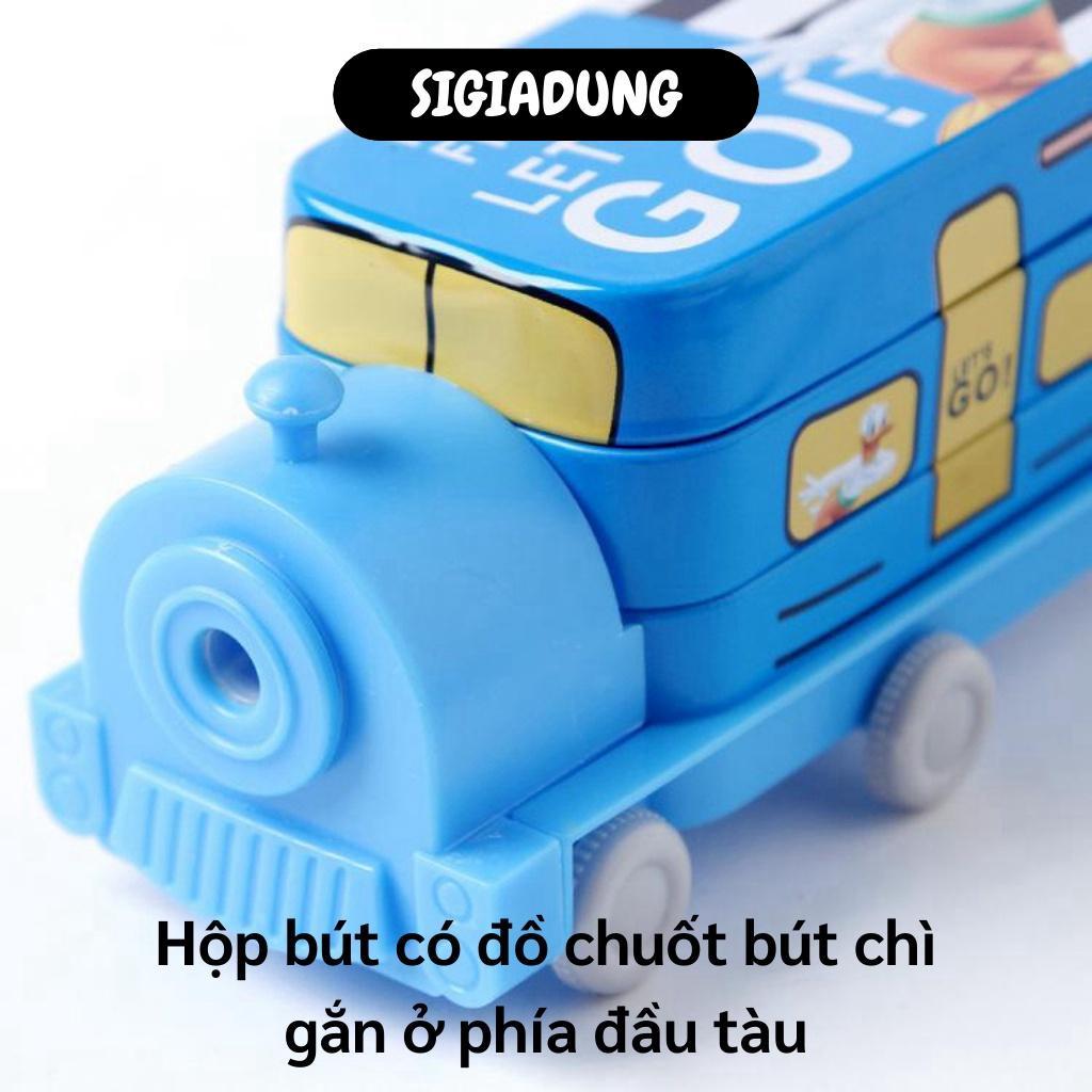 Hộp Bút Cute - Hộp đựng Bút Tàu Hỏa 2 Tầng Kèm Đồ Chuốt Chì Tiện Lợi Cho Bé 7755