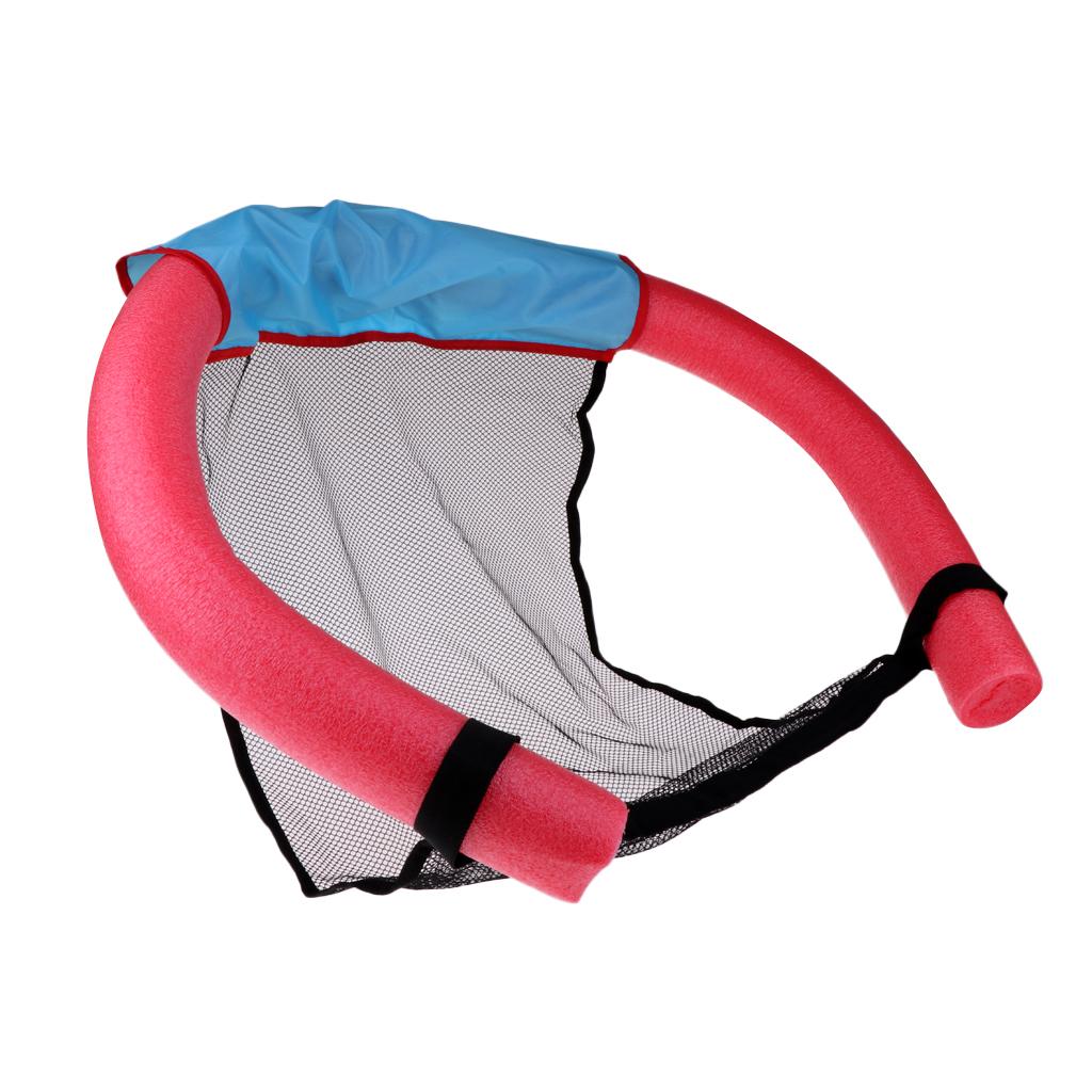 Swimming Noodle Chair Floating Sling Stick Mesh Net Seat Bed Size S Red