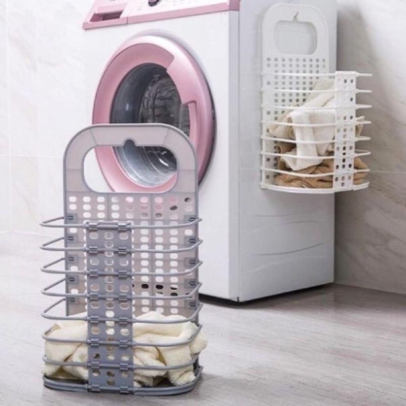 Giỏ đựng quần áo trước khi giặt treo tường gấp gọn tiện lợi