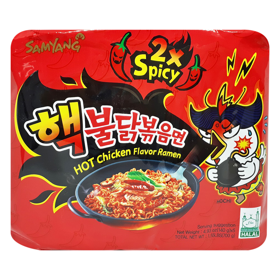 Lốc 5 Gói Mì Khô Gà Cực Cay Samyang